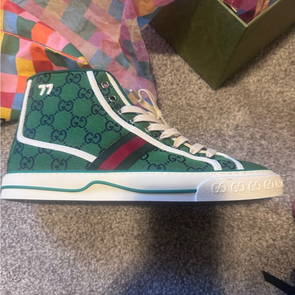 Gucci Other - Gucci Green High-Top Sneakers